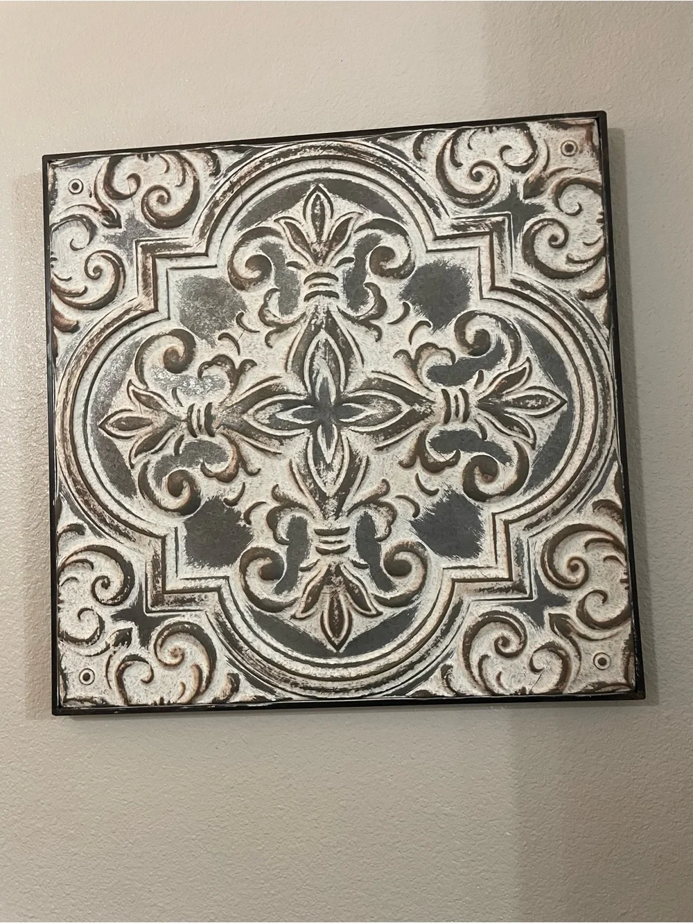 Set of 3 Wall Art Set - Gray and White